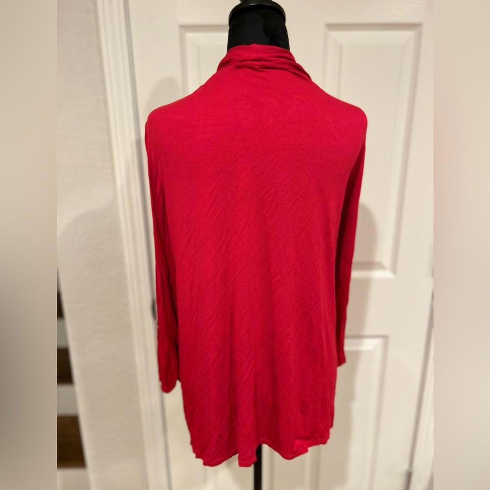 Apt. 9 Flowy Red Open Front Cardigan - Lightweigh… - image 4